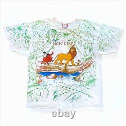 Vintage 90s Lion King Disney Movie Film Promo T Shirt Original AOP OSFA L/XL