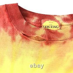 Vintage 90s T Shirt Large The Lion King Movie Promo Single Stitch Tie Dye Disney