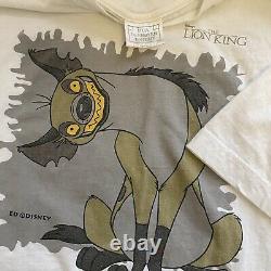 Vintage 90s The Lion King Promo T Shirt Movie Tee Disney Hyenas Ugly Osfa XL