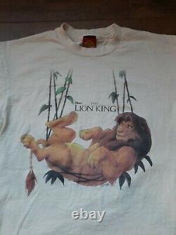 Vintage 90s The Lion King Shirt Disney Movie Promo Shirt Simba Size L