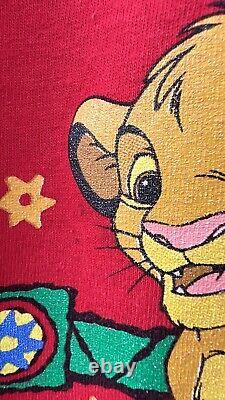 Vintage 90s The Lion King Simba Shirt 3 Toddler 3T Disney Red Disneyland Button