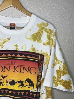 Vintage 90s disney lion king all over print t shirt XL simba movie promo
