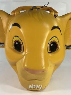 Vintage Aladdin Disney Lion King Simba Head Plastic Lunch Box & Thermos NEW