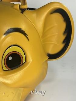 Vintage Aladdin Disney Lion King Simba Head Plastic Lunch Box & Thermos NEW