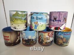 Vintage DISNEY Store Cup MUG LOT x7 Lion King Snow White Jungle Book Pocahontas