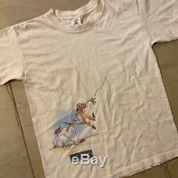 Vintage Disney All Over Print The Lion King Timon & Pumba T-shirt size M VTG 90s