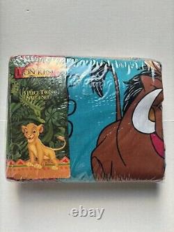 Vintage Disney Lion King 3 Twin Size Complete Bed Sheet Set NEW Old Stock