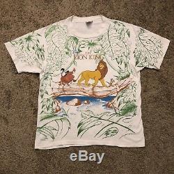 Vintage Disney Lion King All Over Print Shirt OSFA