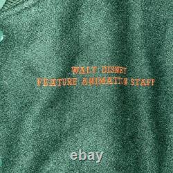 Vintage Disney Lion King Animation Crew Leather Wool Jacket Size Small