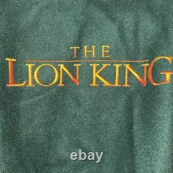 Vintage Disney Lion King Animation Crew Leather Wool Jacket Size Small