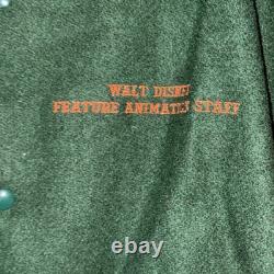 Vintage Disney Lion King Animation Crew Leather Wool Jacket Size XL