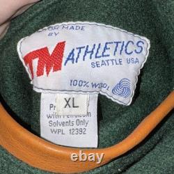 Vintage Disney Lion King Animation Crew Leather Wool Jacket Size XL