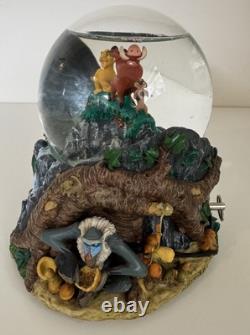 Vintage Disney Lion King Hakuna Matata Unique Musical Water Globe Rare