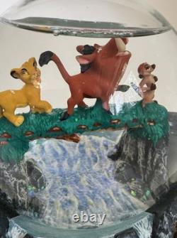 Vintage Disney Lion King Hakuna Matata Unique Musical Water Globe Rare