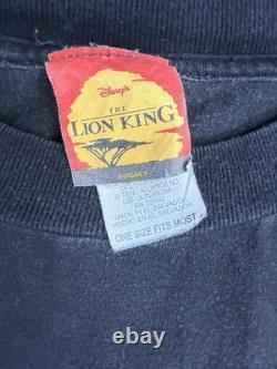Vintage Disney Lion King Shirt OSFM Black Simba Mufasa Graphic Movie Promo