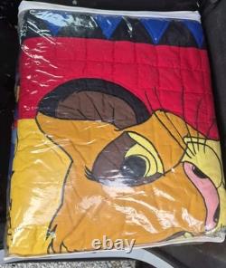 Vintage Disney Lion King Twin Reversible Bed Comforter And Sham Blanket Sealed