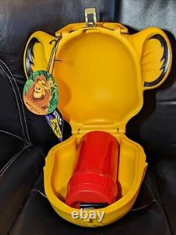 Vintage Disney Simba Head Lunchbox Lion King With Thermos and Tags by Aladdin