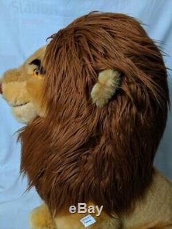 Vintage Disney Store 32 JUMBO Simba Large The Lion King Stuffed Plush Tags NEW