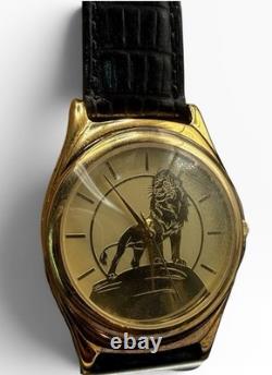 Vintage Disney Store Lion King Gold Tone Fossil Watch Adult Simba New Battery