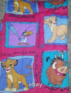 Vintage Disney The Lion King 90s Reversible Twin Comforter 62 X 86 GUC READ