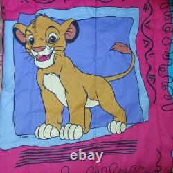 Vintage Disney The Lion King 90s Reversible Twin Comforter 62 X 86 GUC READ
