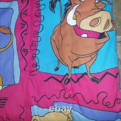 Vintage Disney The Lion King 90s Reversible Twin Comforter 62 X 86 GUC READ