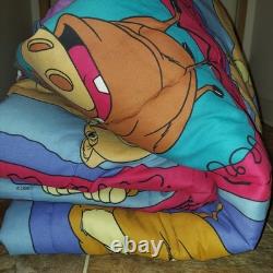 Vintage Disney The Lion King 90s Reversible Twin Comforter 62 X 86 GUC READ
