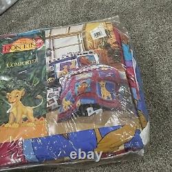 Vintage Disney The Lion King 90s Twin Reversible Comforter Blanket 62x86 New