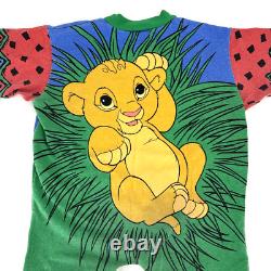 Vintage Disney The Lion King All Over Print Baby Simba Romper 1990s 18 Months