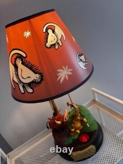 Vintage Disney The Lion King Animated Singing Lamp Working With Original Box