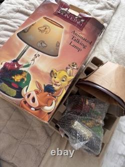 Vintage Disney The Lion King Animated Singing Lamp Working With Original Box