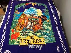 Vintage Disney The Lion King Blanket 90s Purple Cast 59 x 76 Large Scar Simba