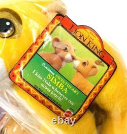 Vintage Disney The Lion King Sweetheart kissing Simba and Nala Plush NEW