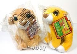 Vintage Disney The Lion King Sweetheart kissing Simba and Nala Plush NEW