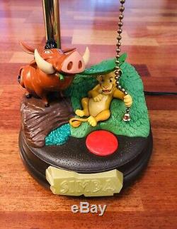 Vintage Disney The Lion King Timon & Pumbaa Singing Dancing Lamp ULTRA RARE