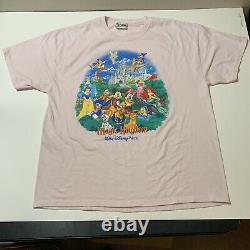 Vintage Disney World Magic Kingdom T Shirt Mens XL Lion King Alladin Jungle