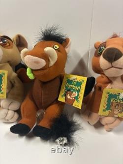 Vintage Disney's The Lion King Simba's Pride 5 Lot Beanie Plush Toy 1998