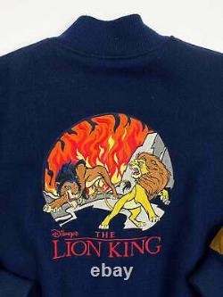 Vintage Lion King Jacket 90s Walt Disney Simba Scar Rafiki Suede Wool R4