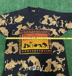Vintage Lion King T Shirt All Over Print Shirt Movie Promo One Size Fits Most