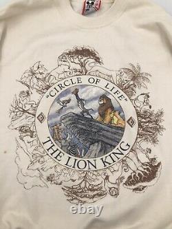 Vintage Lion King The Circle of Life Disney Designs Sweatshirt US Size Large