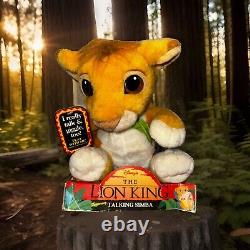 Vintage Mattel 1993 Disney The Lion King Talking Simba Plush NOS In Box Tested