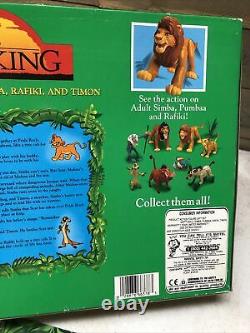 Vintage Mattel Disney's Lion King Action Figure Set 1994 Simba + Pride Rock New
