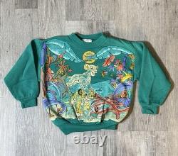 Vintage The Lion King Kids Crewneck Sweater AOP Faded Measurements Pictured