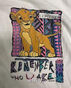 Vintage Youth Lion King Shirt Disney Simba Remember Who U Are 90's T-shirt SUN