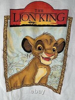 Vintage rare 90s The Lion King Promo T Shirt Simba Nala Disney Size XL Rare