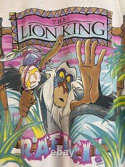Vtg 90s Disney Lion King Rafiki movie cartoon simba scar mufasa africa shirt xl