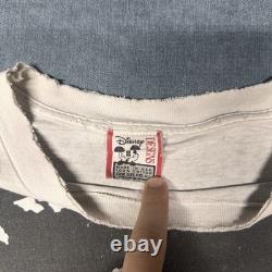 Vtg 90s The Lion King Disney AOP White Distressed T-Shirt Size OSFA XL