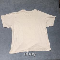 Vtg 90s The Lion King Disney AOP White Distressed T-Shirt Size OSFA XL