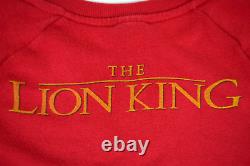 Vtg Disney Lion King Raglan Sweatshirt Shirt Hakuna Matata Red Simba Pumba Timon