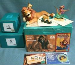 WDCC Lion King Pals Forever Luau Timon Simba ornament & WDCC cards NIB